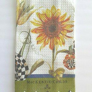 MacKenzie Childs Sunflower Dish Towel - New!!
